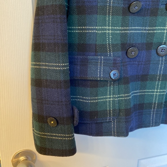 American Eagle Outfitters Plaid (Removable) Hooded Pea Coat - Picture 4 of 16